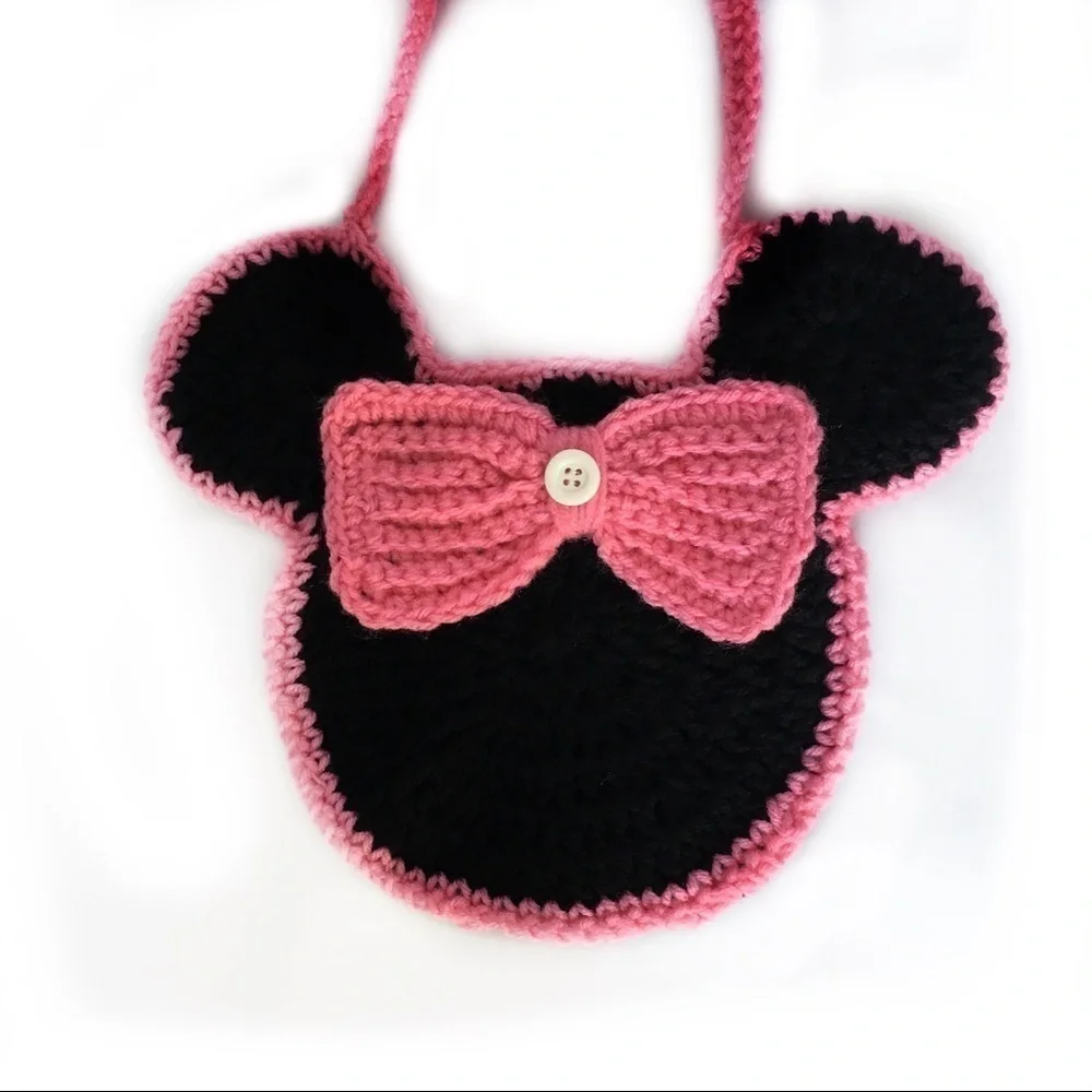 Minnie Mouse Black and Pink Purse